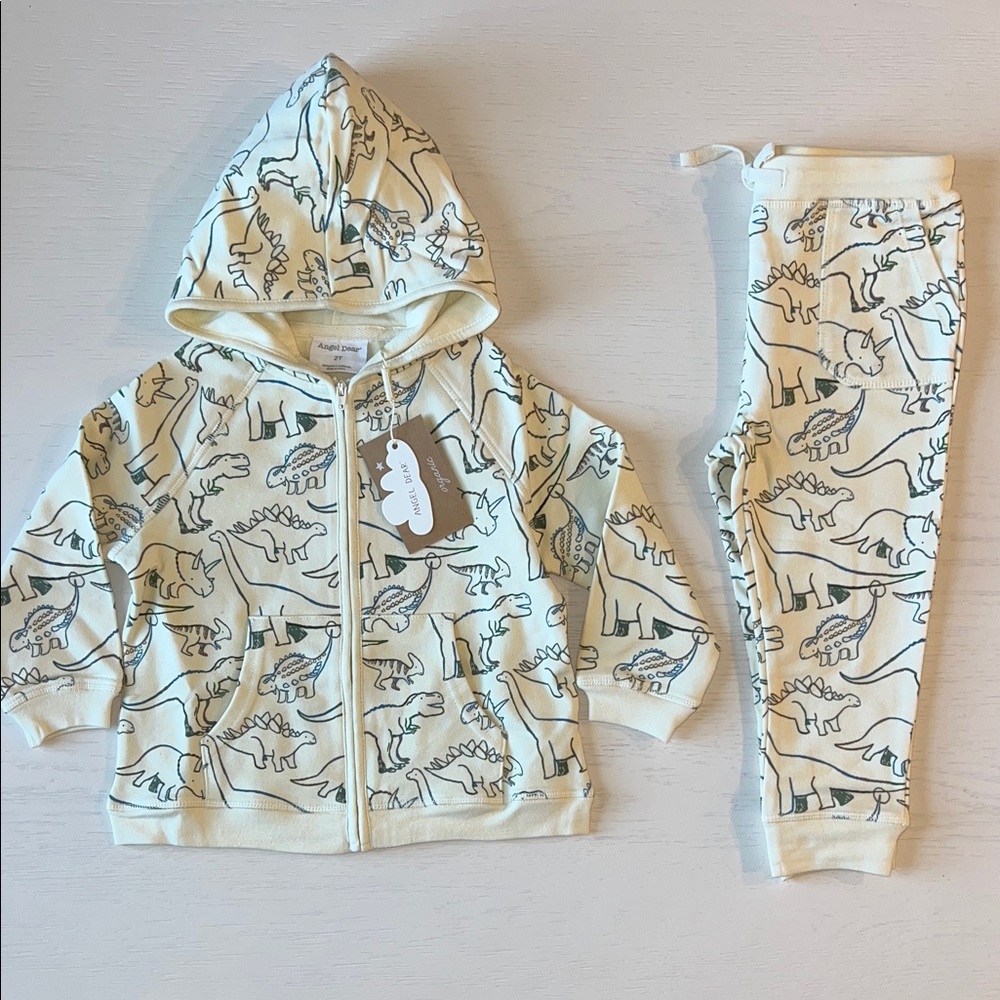 Angel Dear Organic Cotton Hoodie Jogger Set 4T